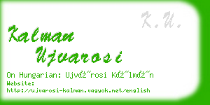 kalman ujvarosi business card